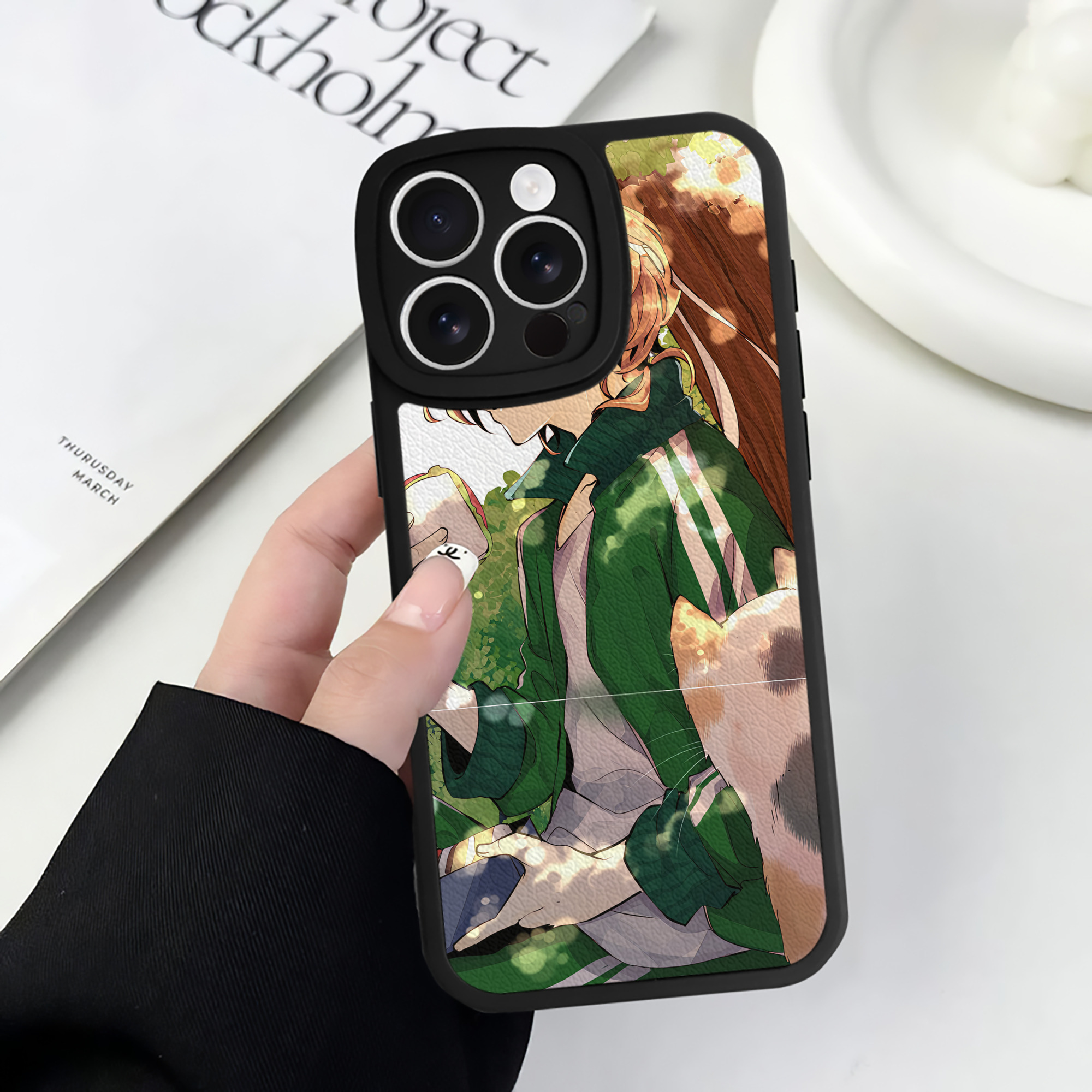 （画像用） 文豪ストレイドッグス Bungo Stray Dogs 【iPhone 16シリーズ対応】シリコンスマホケース（レザー調） 材質：シリコン